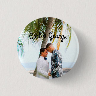 Foto de familia, pareja gay, esposos, custom ronde button 3,2 cm