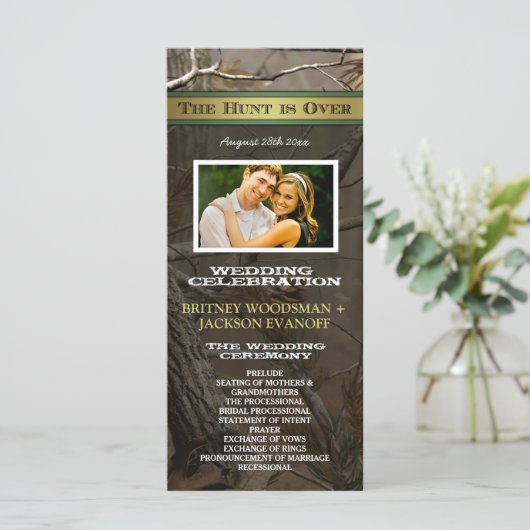 Foto De jacht is over Camo bruiloft programma's (Staand voorkant)