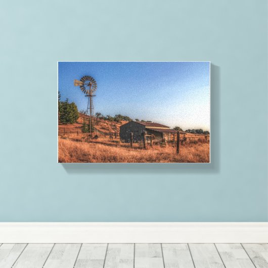 Foto - De oude windmolen Canvas Afdruk (Insitu (Houten vloer))