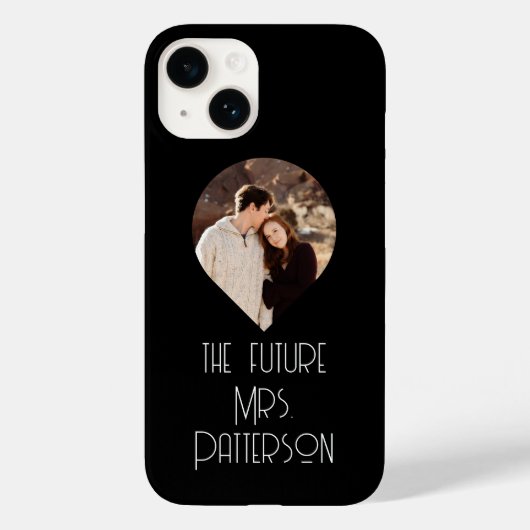 Foto De Toekomstige Mrs Modern Bruid Script Naam Case-Mate iPhone Case (Achterkant)