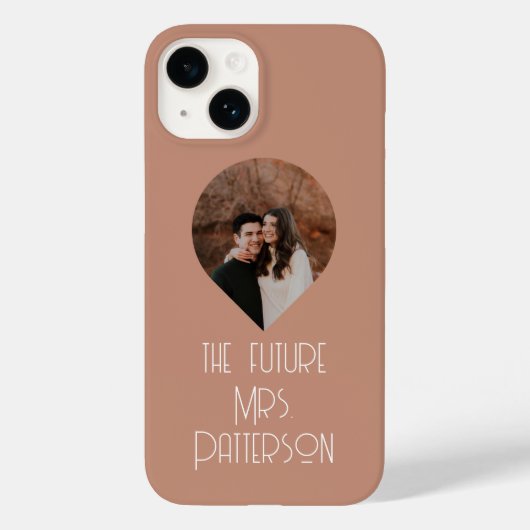 Foto De Toekomstige Mrs Modern Bruid Script Naam Case-Mate iPhone Case (Achterkant)