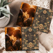 Foto Decoratieve Bloemen Art Nouveau Bruiloft Save The Date