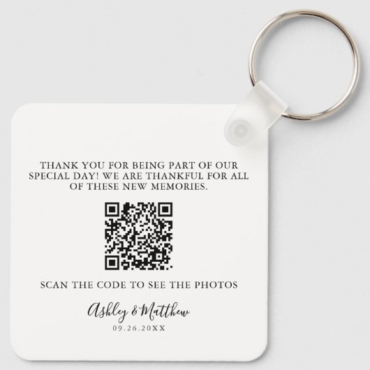 Foto delen Gastbruiloft Sleutelhanger (Achterkant)