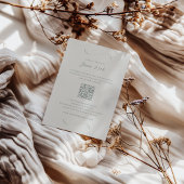 Foto/Details Herfst Ivoor & Sage Wedding RSVP Kaar Kaart