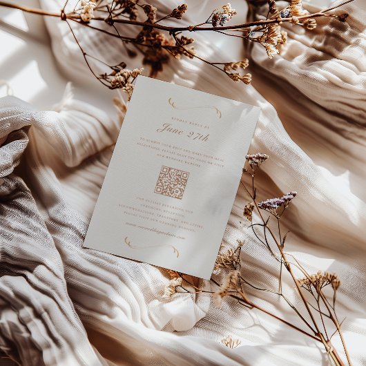 Foto/Details Herfst Ivoor & Terracotta RSVP-kaart Kaart