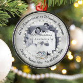 FOTO Diamond, 60th Wedding Anniversary Ornaments Metalen Ornament