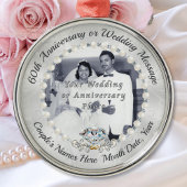 FOTO Diamond, 60th Wedding Anniversary Ornaments Metalen Ornament