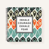 Foto Diamond Pattern Inhale Courage Exhale Fear Notitieboek (Voorkant)