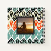 Foto Diamond Pattern Inhale Courage Exhale Fear Notitieboek (Achterkant)