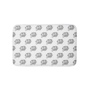 foto-dierenvriend met handtekening badmat