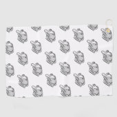 foto-dierenvriend met handtekening golfhanddoek (Horizontaal)