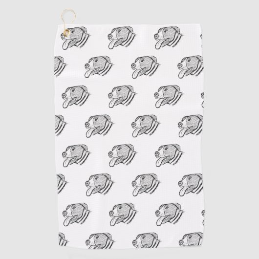 foto-dierenvriend met handtekening golfhanddoek (Voorkant)