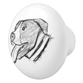 foto-dierenvriend met handtekening keramische knop (Rechts)