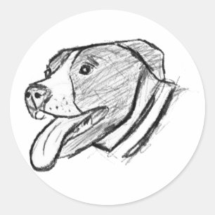 foto-dierenvriend met handtekening ronde sticker