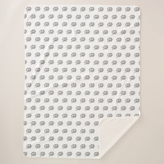 foto-dierenvriend met handtekening sherpa deken (Voorkant)