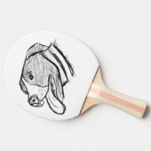foto-dierenvriend met handtekening tafeltennisbatje (Zijkant)