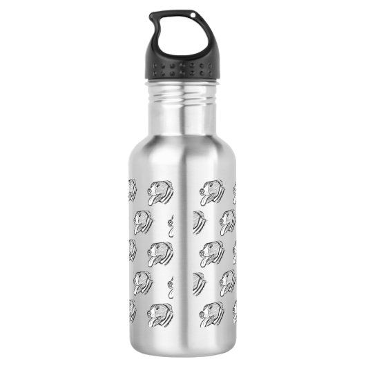 foto-dierenvriend met handtekening waterfles (Achterkant)