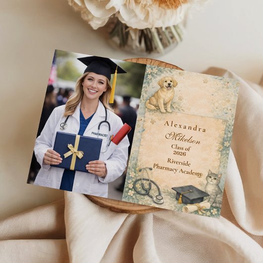 Foto Dierverzorging Witte Jas Afstuderen Aankondiging