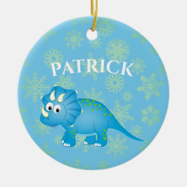 Foto Dinosaur Cute Blue Kinderen Keramisch Ornament