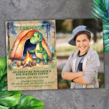 Foto Dinosaurus Kampeerfeest Slaapfeest Verjaardag