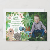 Foto Dinosaurus Kinderverjaardag Kaart (Voorkant)