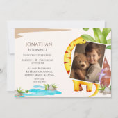 Foto Dinosaurus Thema Oerwoud Verjaardag Kaart (Voorkant)