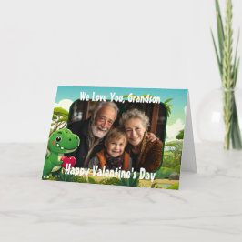 Foto Dinosaurus Valentijnsdag Kaart voor kleinzoon