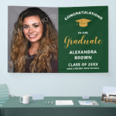 Foto diploma aankondiging groen spandoek (Beurs)