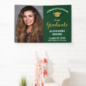 Foto diploma aankondiging groen spandoek (Insitu)