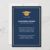 Foto diploma aankondigingskaart blauw aankondiging (Achterkant)