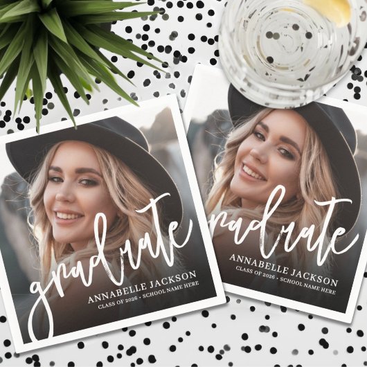 Foto diploma feest servetten