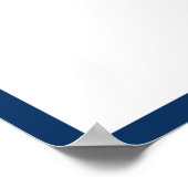 Foto diploma handtekening Navy Blauwe Rand Poster (Hoek)