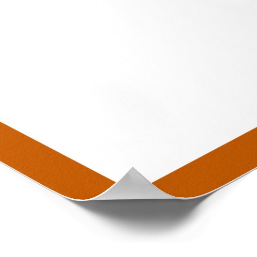 Foto diploma handtekening verbrande oranje rand poster (Hoek)