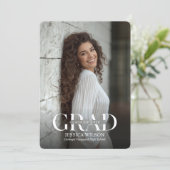 Foto diploma-uitnodiging  kaart (Staand voorkant)