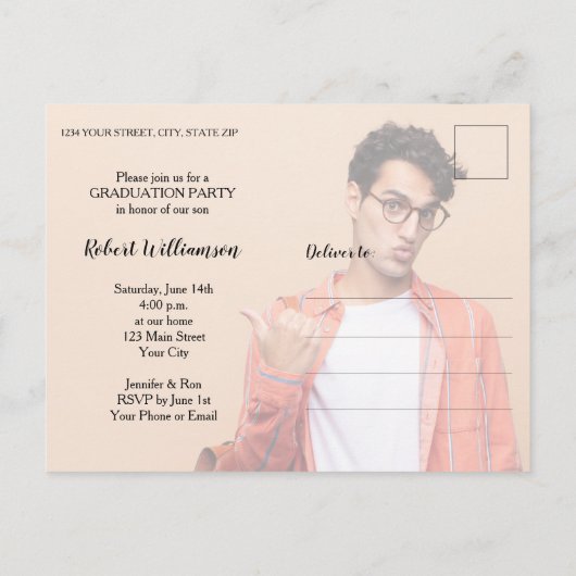 Foto diploma uitnodiging partij (Achterkant)