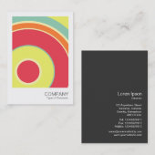 Foto direct 060 - kleurrijke cirkel 01 visitekaartje (Voorkant / Achterkant)