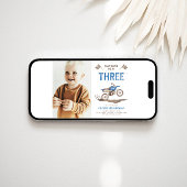 Foto Dirt Bike Derde Verjaardag Uitnodiging