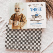 Foto Dirt Bike Derde Verjaardag Uitnodiging