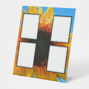 Foto display - HAMbyWG - Gele zonnebloem  Reclamebord Met Voetstuk