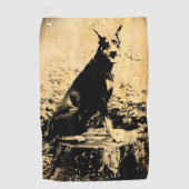 foto Doberman Pinscher Golfhanddoek (Voorkant)