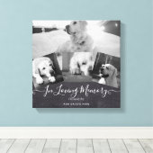 FOTO Dog Memorial Gift- Pet Loss Keepslag Collage Canvas Afdruk (Insitu (Houten vloer))