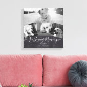 FOTO Dog Memorial Gift- Pet Loss Keepslag Collage Canvas Afdruk (Insitu (Woonkamer))