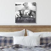 FOTO Dog Memorial Gift- Pet Loss Keepslag Collage Canvas Afdruk (Insitu (Slaapkamer))