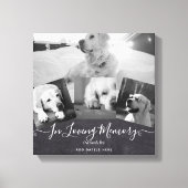 FOTO Dog Memorial Gift- Pet Loss Keepslag Collage Canvas Afdruk (Voorkant)