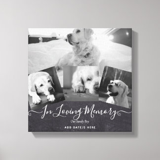 FOTO Dog Memorial Gift- Pet Loss Keepslag Collage Canvas Afdruk