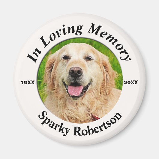 Foto Dog Memorial Magneet (Voorkant)
