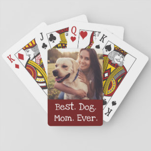 Foto Dog Persoonlijk Beste hond Mam Oog Rood Wit Pokerkaarten