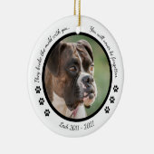 Foto Dog Persoonlijke feestelijke feestdag toevoeg Keramisch Ornament (Rechts)