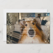 Foto DOG Shower Birthday Roos Gold Confetti Kaart (Voorkant)