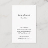 Foto Dog Sitter / Walker Visitekaartje (Achterkant)